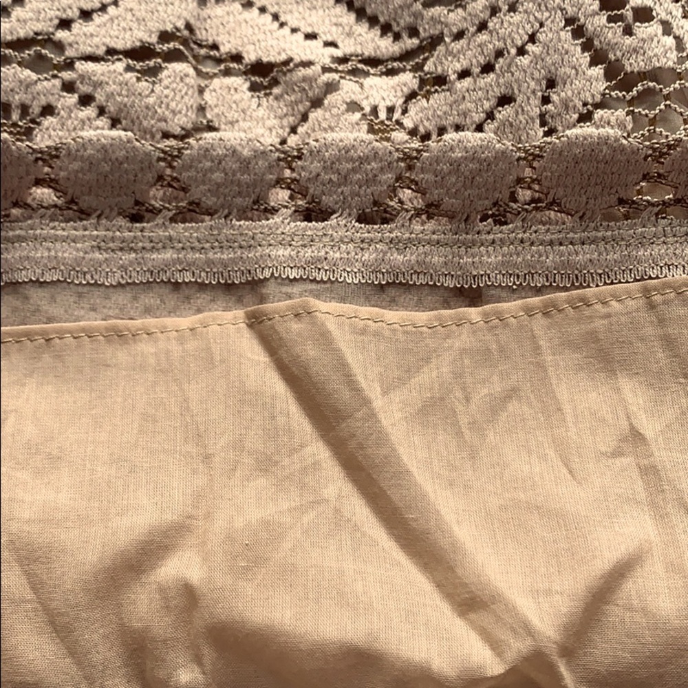 VALENTINO Tan Embroidered Skirt 42 - Picture 6 of 11